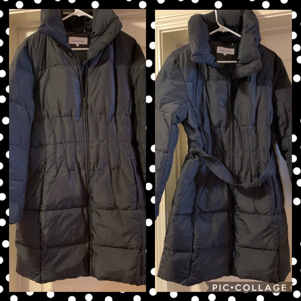 Calvin Klein Black Maxi Puffer Coat